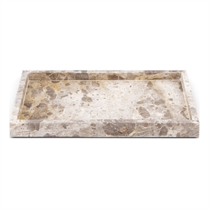 Meridian Furniture Barletta Beige Rectangular Marble Tray