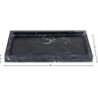Meridian Furniture Barletta Black Rectangular Marble Tray