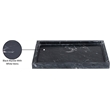 Meridian Furniture Barletta Black Rectangular Marble Tray
