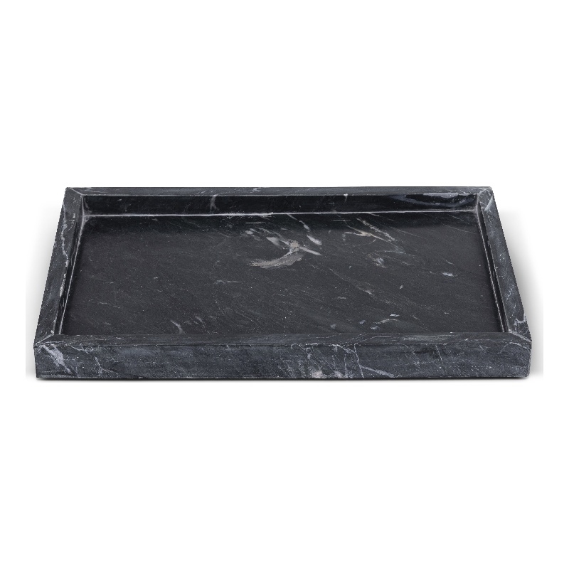 Meridian Furniture Barletta Black Rectangular Marble Tray