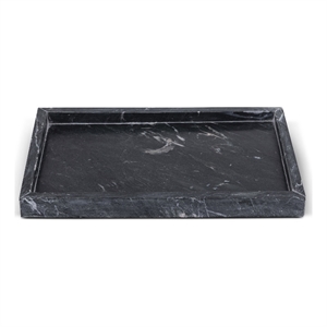 Meridian Furniture Barletta Black Rectangular Marble Tray