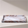 Meridian Furniture Barletta Brown Rectangular Marble Tray