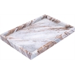 Meridian Furniture Barletta Brown Rectangular Marble Tray