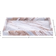 Meridian Furniture Barletta Brown Rectangular Marble Tray