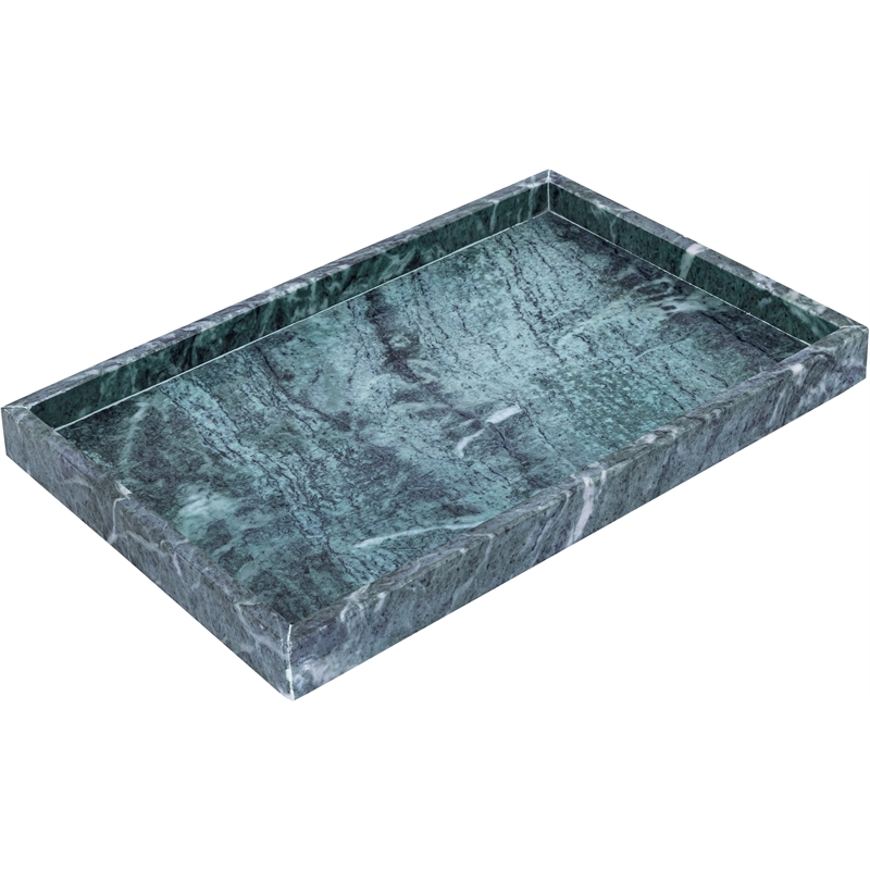 Meridian Furniture Barletta Green Rectangular Marble Tray
