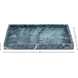 Meridian Furniture Barletta Green Rectangular Marble Tray