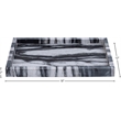 Meridian Furniture Barletta Panda Rectangular Marble Tray