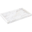 Meridian Furniture Barletta White Rectangular Marble Tray