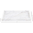 Meridian Furniture Barletta White Rectangular Marble Tray