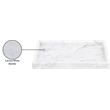 Meridian Furniture Barletta White Rectangular Marble Tray