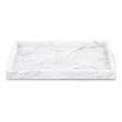 Meridian Furniture Barletta White Rectangular Marble Tray