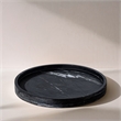 Meridian Furniture Barletta Black Round Marble Tray