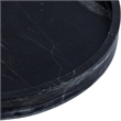 Meridian Furniture Barletta Black Round Marble Tray