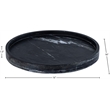 Meridian Furniture Barletta Black Round Marble Tray