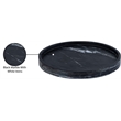 Meridian Furniture Barletta Black Round Marble Tray