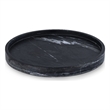 Meridian Furniture Barletta Black Round Marble Tray