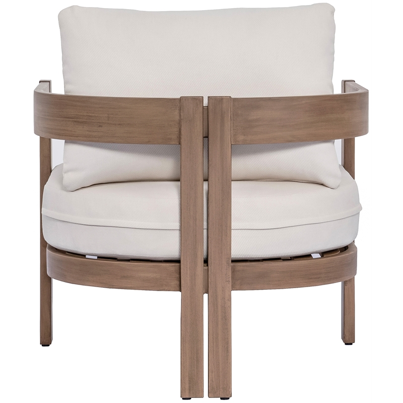 Meridian Furniture Newport Cream Water Resist Fabric Patio Chair w/ Cover