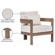 Meridian Furniture Newport Cream Water Resist Fabric Patio Chair w/ Cover