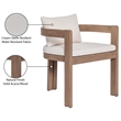 Meridian Furniture Newport Cream Water Resistant Fabric Patio Dining Chair