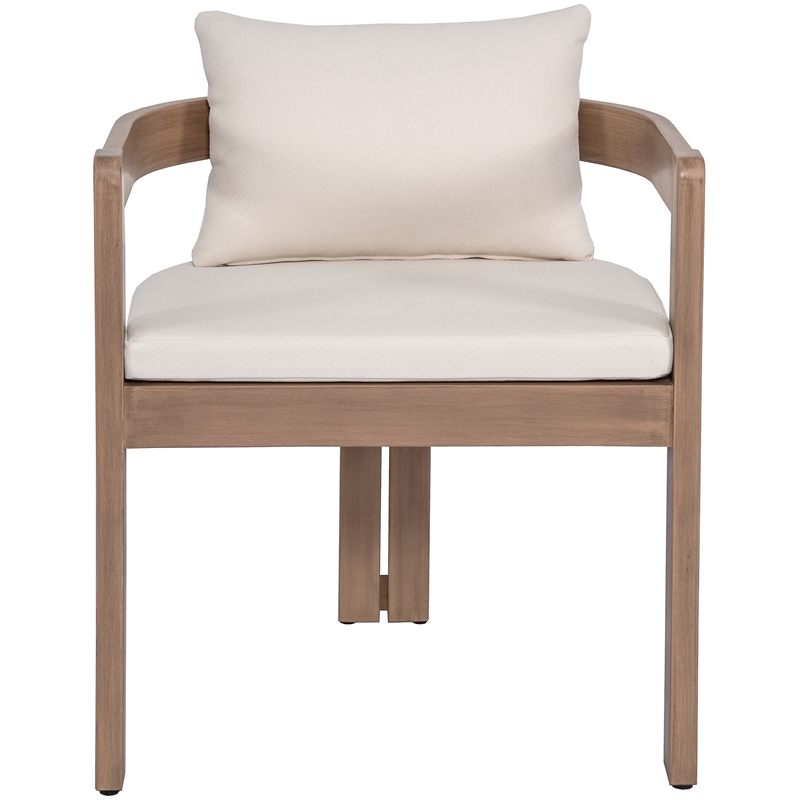 Meridian Furniture Newport Cream Water Resistant Fabric Patio Dining Chair