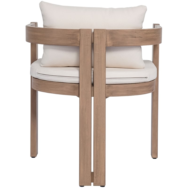 Meridian Furniture Newport Cream Water Resistant Fabric Patio Dining Chair