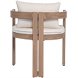 Meridian Furniture Newport Cream Water Resistant Fabric Patio Dining Chair