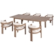 Meridian Furniture Newport Cream Water Resistant Fabric Patio Dining Chair