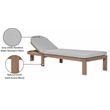 Meridian Furniture Newport Grey Water Resist Fabric Patio Lounge Chair w/ Cover
