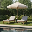 Meridian Furniture Newport Grey Water Resist Fabric Patio Lounge Chair w/ Cover
