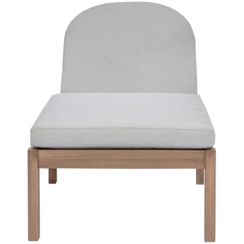Meridian Furniture Newport Grey Water Resist Fabric Patio Lounge Chair w/ Cover