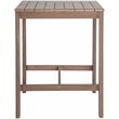 Meridian Furniture Newport Acacia Wood Patio Square Bar Table w/ Cover