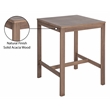 Meridian Furniture Newport Acacia Wood Patio Square Bar Table w/ Cover