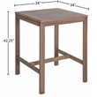 Meridian Furniture Newport Acacia Wood Patio Square Bar Table w/ Cover