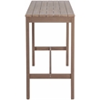 Meridian Furniture Newport Acacia Wood Patio Rectangle Bar Table w/ Cover