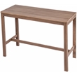 Meridian Furniture Newport Acacia Wood Patio Rectangle Bar Table w/ Cover