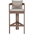 Meridian Furniture Newport Beige Water Resistant Fabric Patio Bar Stool