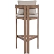Meridian Furniture Newport Beige Water Resistant Fabric Patio Bar Stool