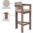 Meridian Furniture Newport Beige Water Resistant Fabric Patio Bar Stool