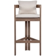 Meridian Furniture Newport Cream Water Resistant Fabric Patio Bar Stool