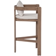 Meridian Furniture Newport Cream Water Resistant Fabric Patio Bar Stool
