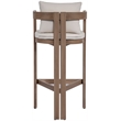 Meridian Furniture Newport Cream Water Resistant Fabric Patio Bar Stool