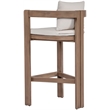 Meridian Furniture Newport Cream Water Resistant Fabric Patio Bar Stool