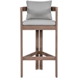 Meridian Furniture Newport Grey Water Resistant Fabric Patio Bar Stool