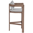 Meridian Furniture Newport Grey Water Resistant Fabric Patio Bar Stool