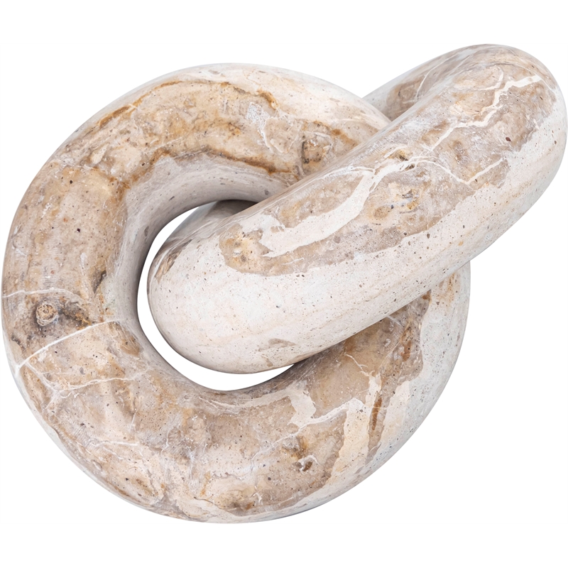 Meridian Furniture Knot Beige Marble Decorative Knot