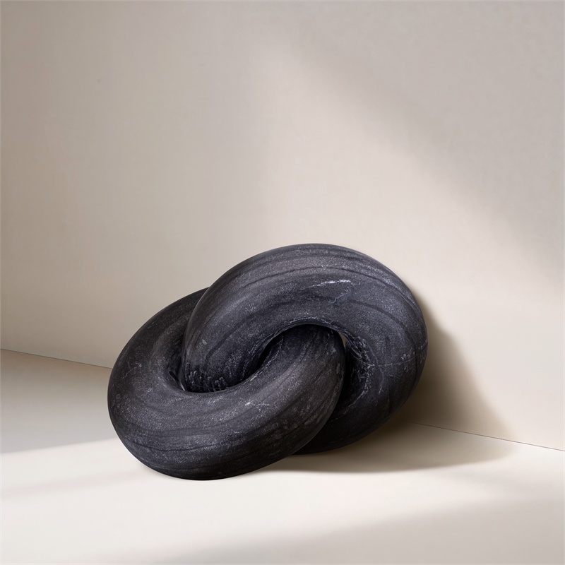 Meridian Furniture Knot Black Marble Decorative Knot