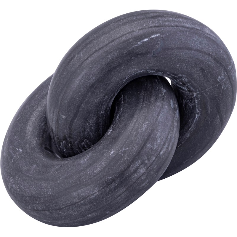 Meridian Furniture Knot Black Marble Decorative Knot