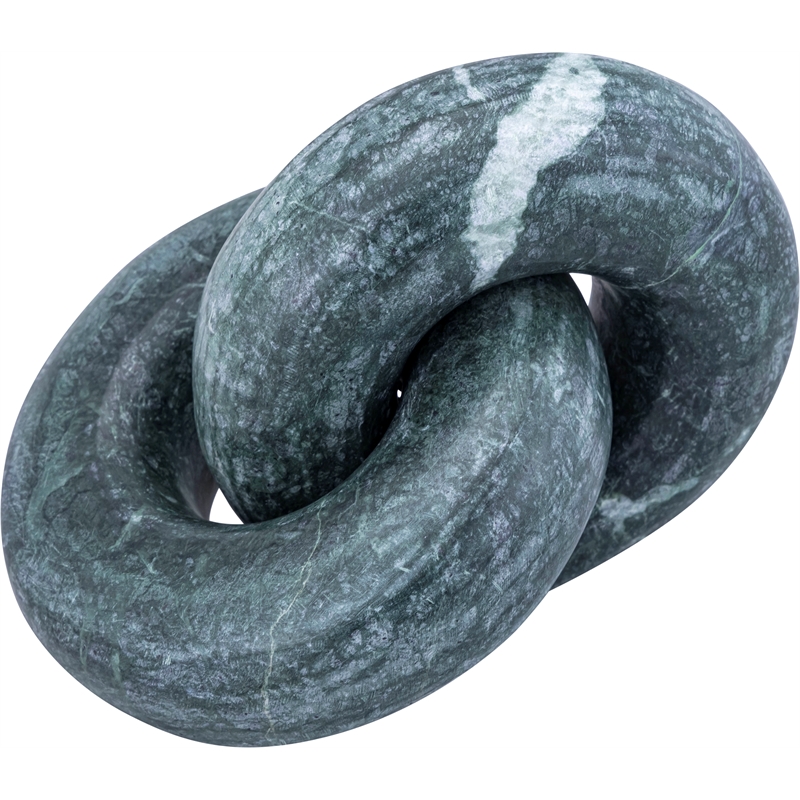 Meridian Furniture Knot Green Marble Decorative Knot