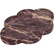 Meridian Furniture Rimini Cherry Clover Shaped Marble Tray