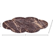 Meridian Furniture Rimini Cherry Clover Shaped Marble Tray